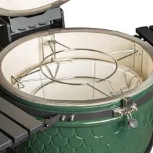 Керамический угольный гриль DinoEgg Classic Green, 46 см, с ножками и столиками