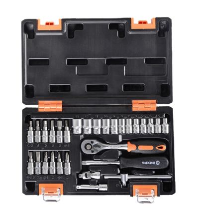 Набор инструментов, 1/4" , CrV, пластиковый кейс 29 предм Вихрь