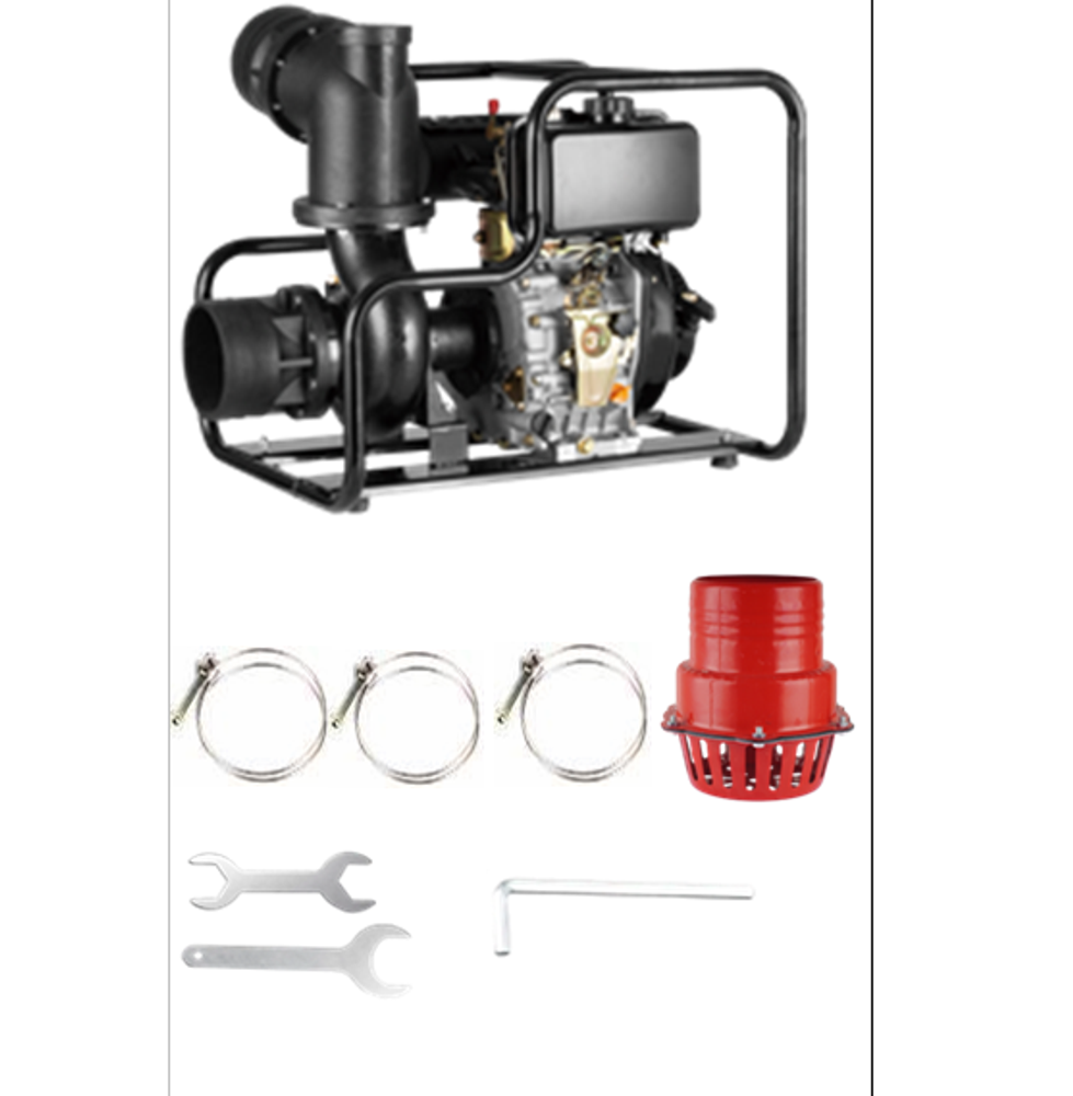 Насос дизельный центробежный с электрическим стартером, на раме &quot;Vodotok&quot; модель ДНЦ-6д-80м³/ч-15м-ЭС