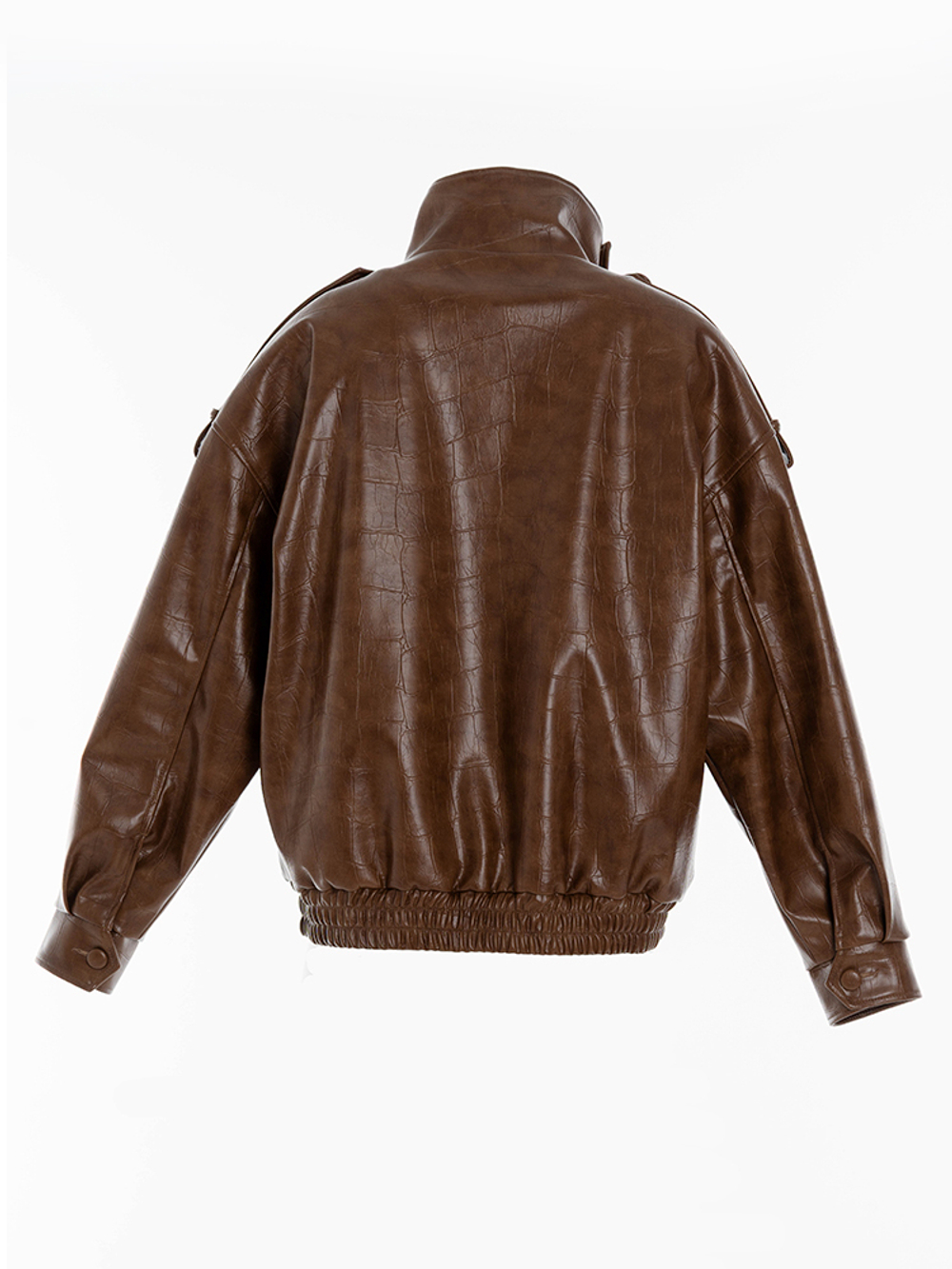 Бомбер из экокожи утепленный