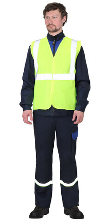 Жилет сигнальный SIRIUS кл.1, 3 СОП (трик.100 гр/м2) лимонный