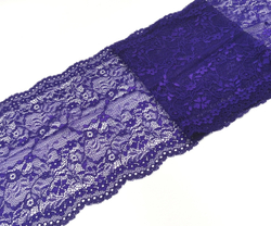 Эластичное кружево, ОПТ, 21 см, ярко-фиолетовое, (Арт: EK-2145), м