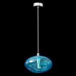 Светильник подвесной Crystal Lux FORMLESS SP1 BLUE