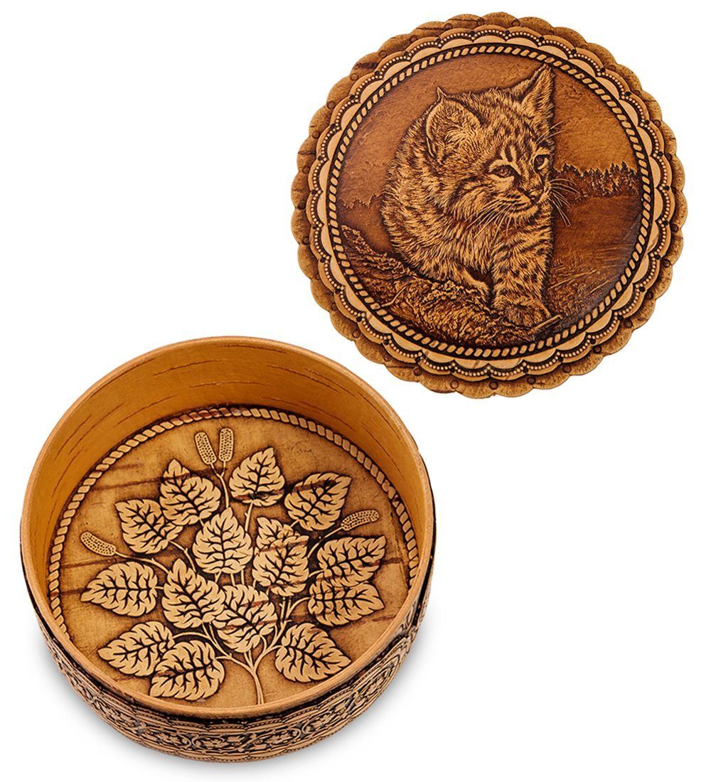 BST-400/ 9 Шкатулка «Рысь» (береста)