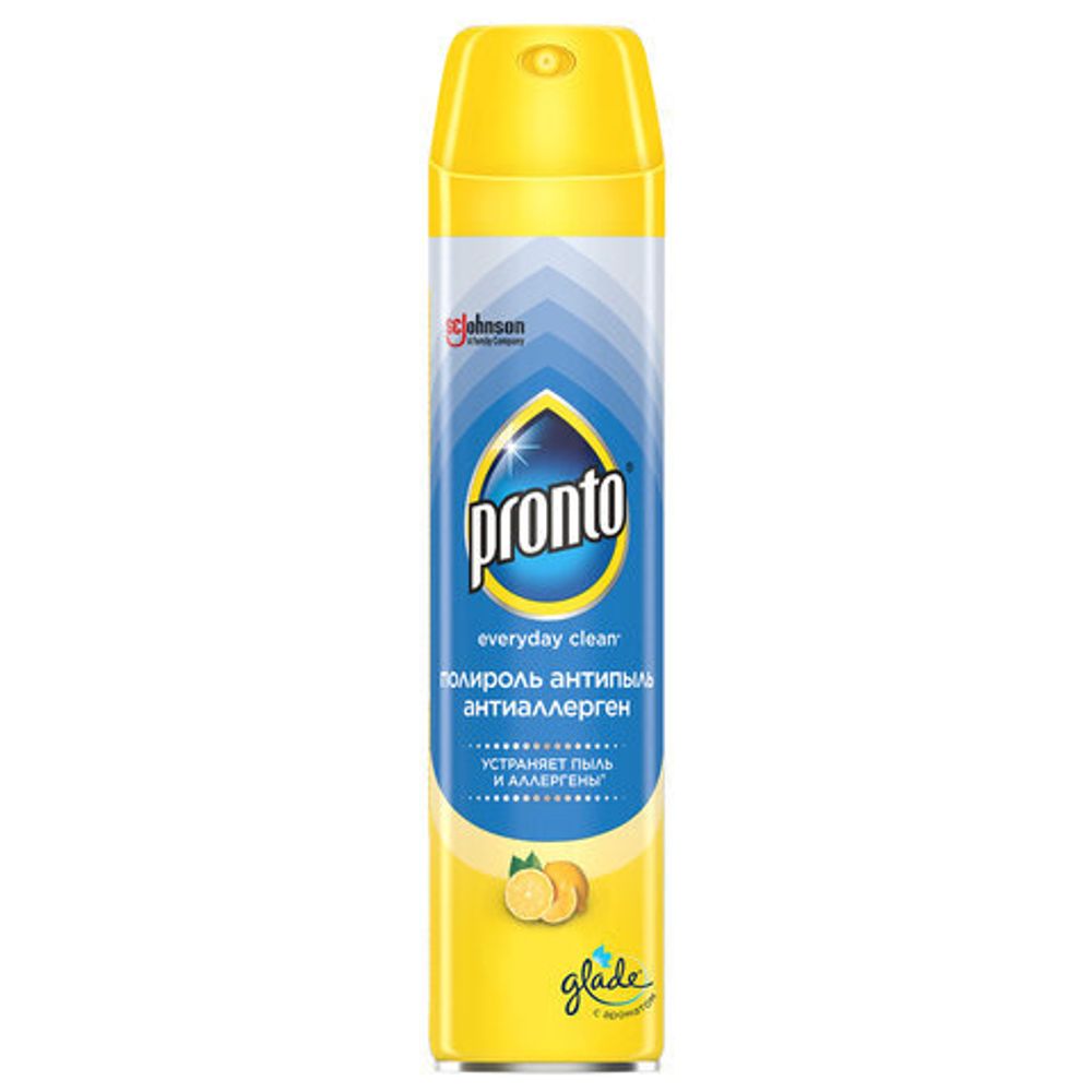Полироль для мебели 250 мл, PRONTO "Антипыль" Антиаллерген, аэрозоль, 864904