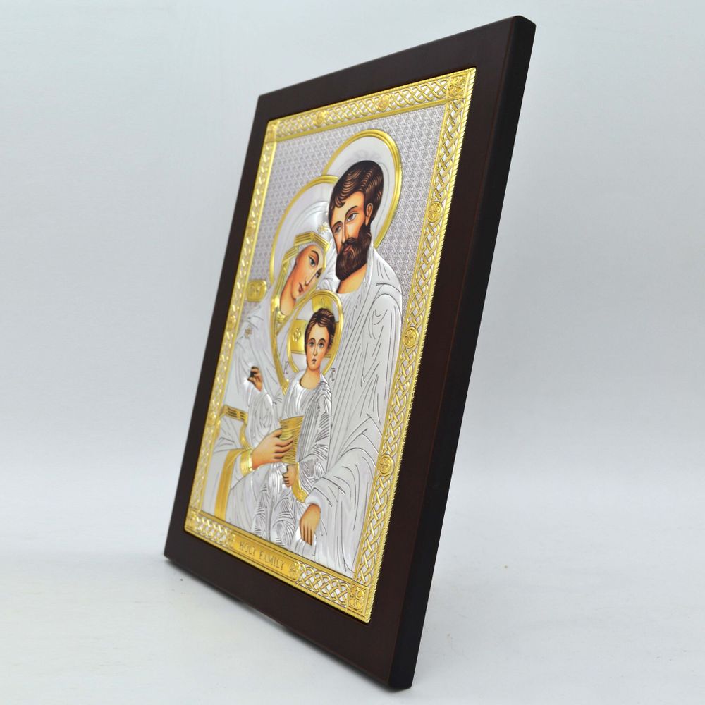 Святое Семейство. Икона в серебре.