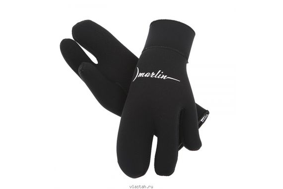 Перчатки трехпалые Marlin Open Cell 5 мм черные