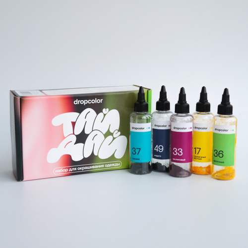 Тай-дай сет в бутылочках 5 цветов №10