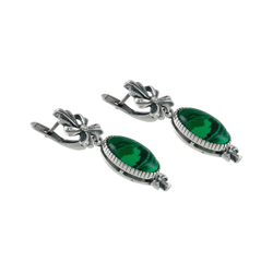 "Виньетка" серьги  из коллекции "Самоцветы" от Jenavi с английским замком