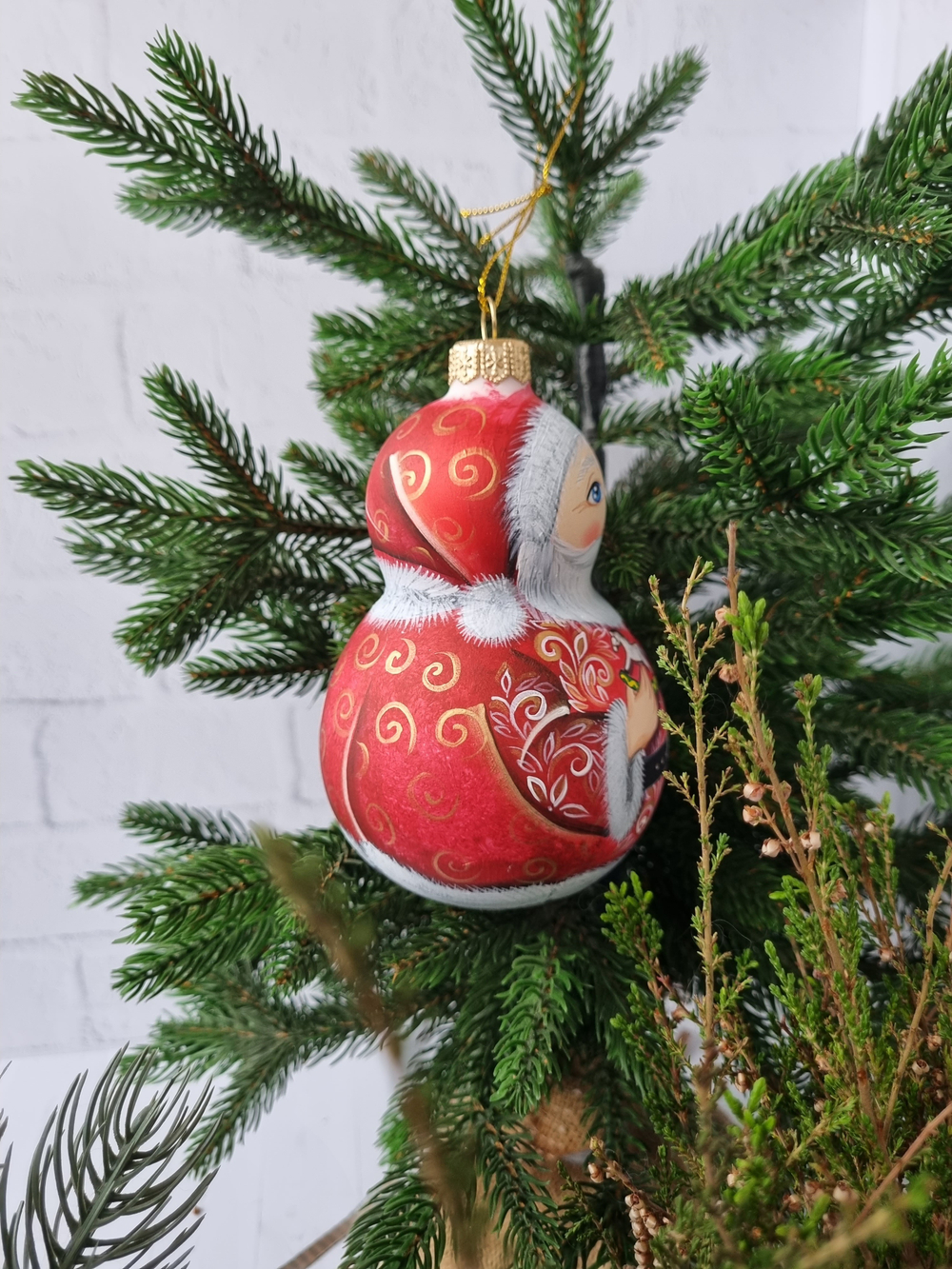 Игрушка Стеклянная Дед мороз