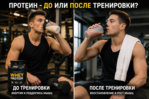 Протеин до или после тренировки: когда лучше пить для максимального результата Протеин до или после тренировки: когда лучше пить для максимального результата