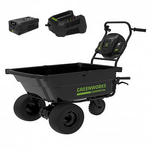 Аккумуляторная самоходная садовая тележка Greenwork 82GCK5, 7400607UB,82v, 106 л, АКБ 5 А·ч и ЗУ