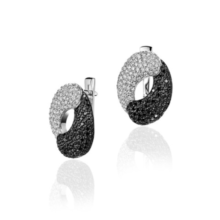 Серьги с бриллиантами  из белого золота JA-S-674257-1