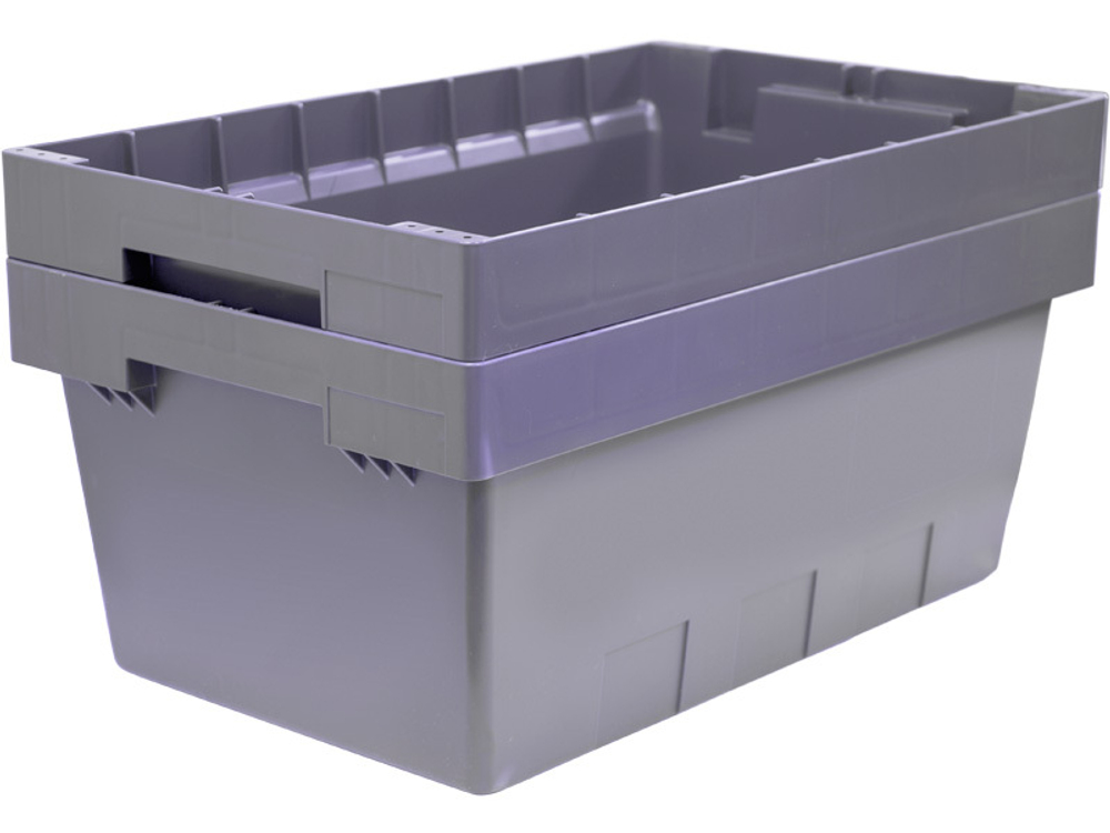 Ящик сплошной 490×300×210 мм, объем 30.87 л., арт.: 4930, серый, код: 24695