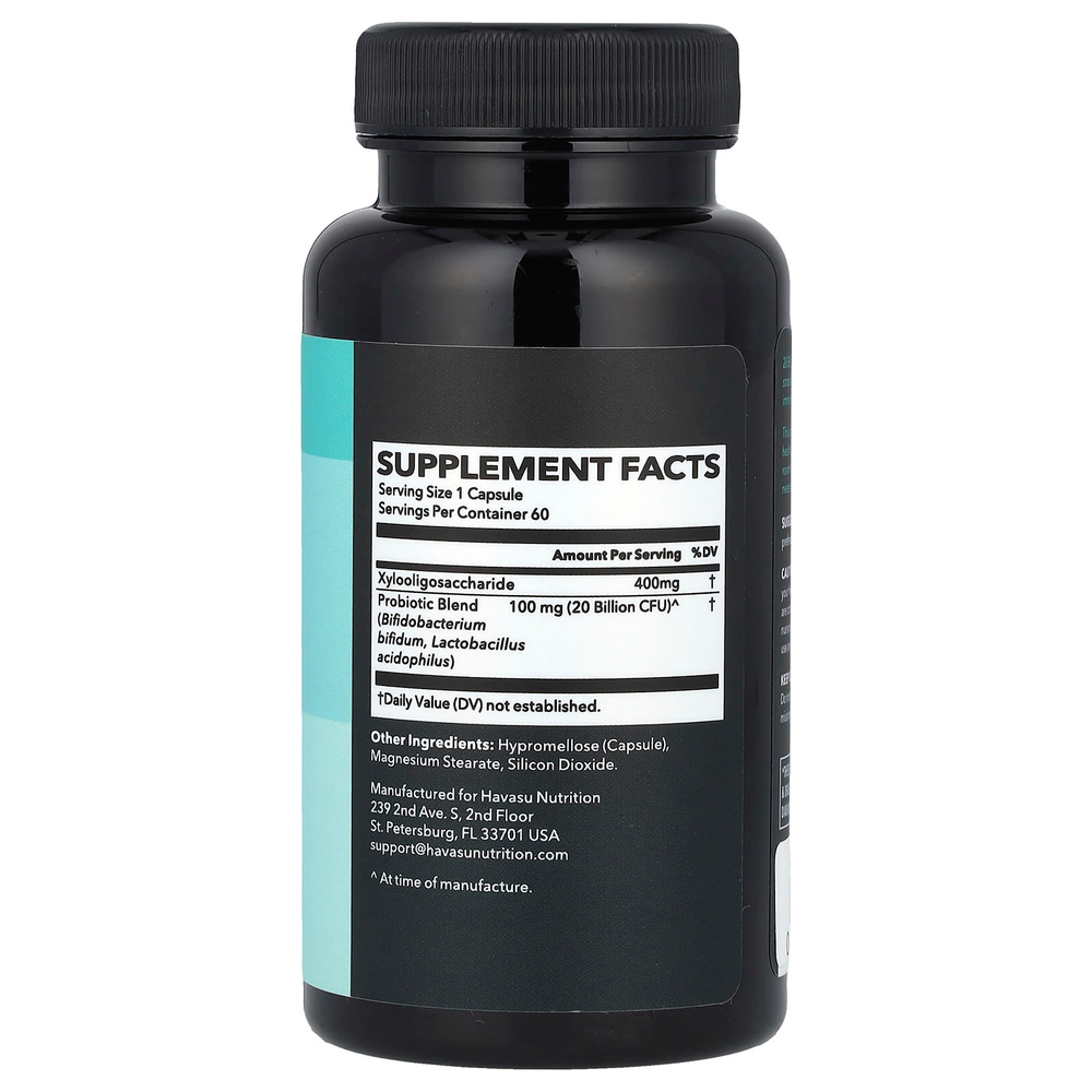 Havasu Nutrition, улучшенный комплекс пробиотиков и пребиотиков, 20 млрд КОЕ, 60 вегетарианских капсул