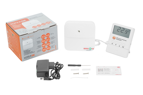 GSM Wi-Fi модуль для котлов «Котел.ОК 4.0» Премиум с беспроводным термодатчиком