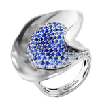 Кольцо с Сапфирами и Бриллиантами, R0130-0/7