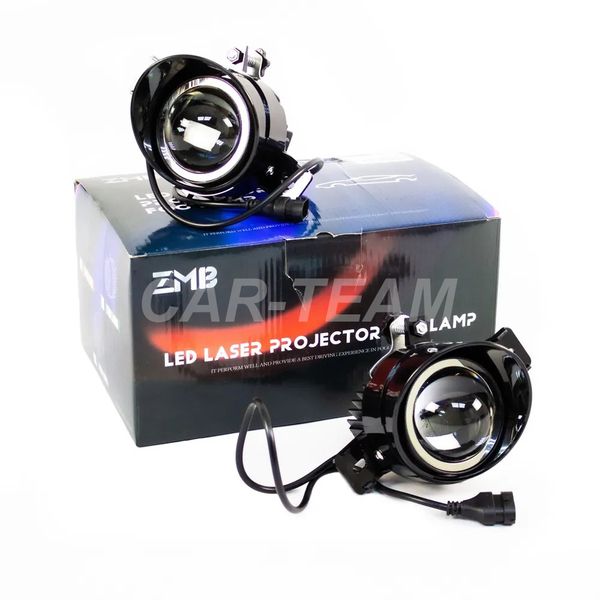 Противотуманные фары (ПТФ) WD-012 "ZMB" лазерные с Bi-LED модулем на Nissan Almera, Primera, X-Trail, Teana, Qashqai (дорестайл)