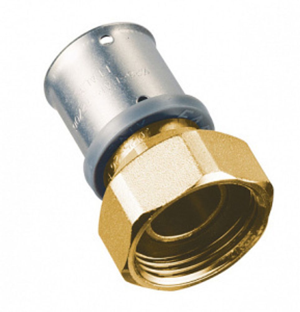 Пресс-переходник FAR с накидной гайкой 26х3 - 1&quot;