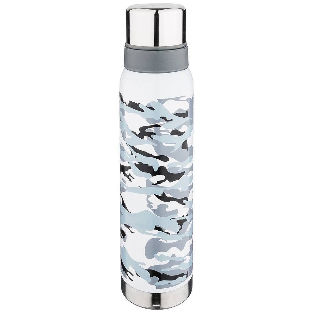 ТЕРМОС AGNESS С УЗКИМ ГОРЛОМ И 2-МЯ КРЫШКАМИ-ЧАШКАМИ, 1000МЛ, КОЛБА НЖС (КОР=12ШТ.)