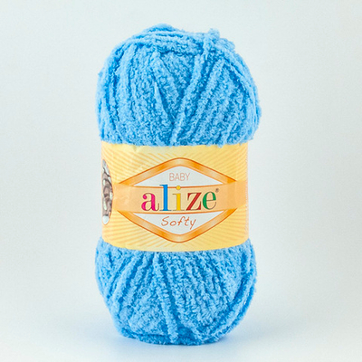 ALIZE "SOFTY" 100% Микрополиэстер, 50 гр., 115 м, Голубой