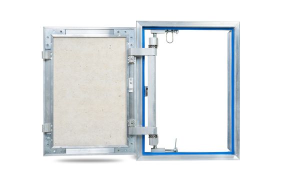 Ревизионный люк под плитку нажимной Модерн Мини 40х40 см с надежными износоустойчивыми петлями, алюминиевый