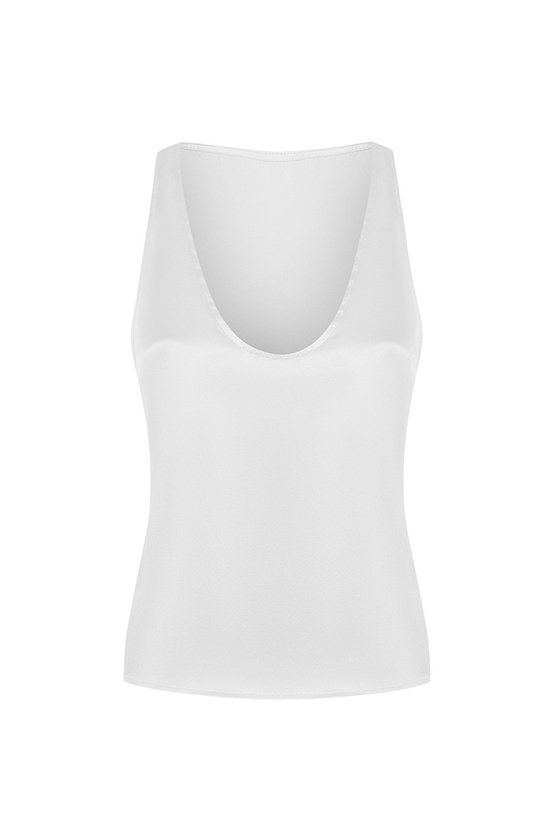 Топ из шелка с глубоким вырезом