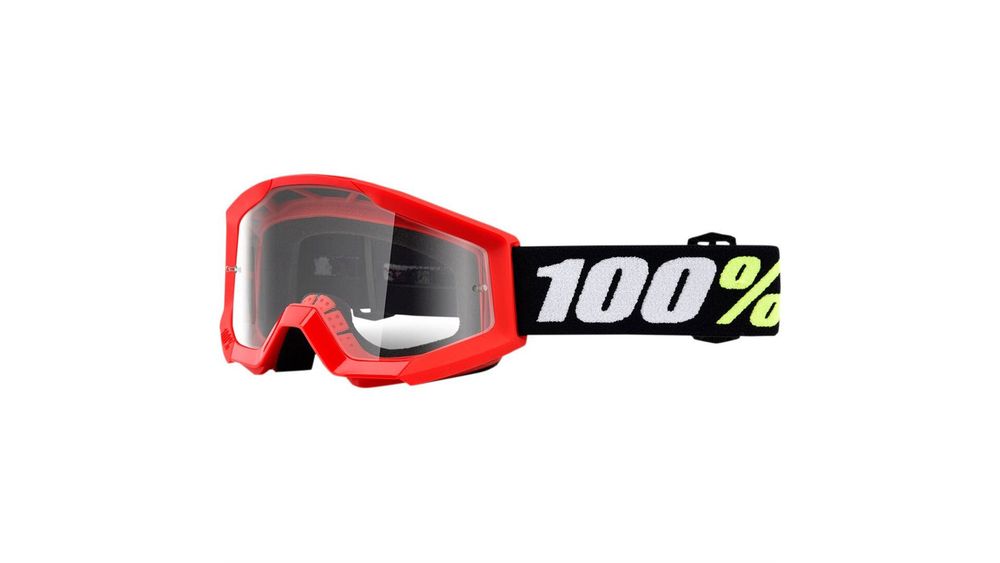 Очки детские 100% Strata Mini Goggle Red / Clear Lens (50033-00002)