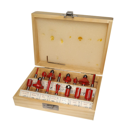 Набор кромочных фрез с твердосплавным наконечником SINICA 6 мм, 15 шт, пос. диаметр 6мм