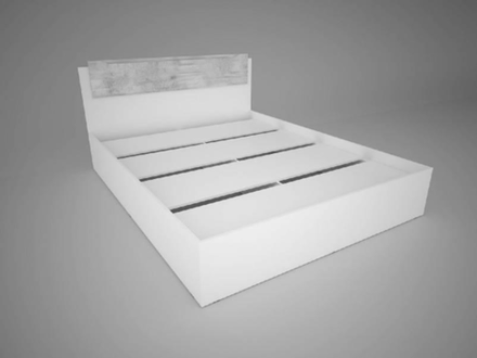 Кровать Сорренто  1600 Белый/Рамбла  + настил