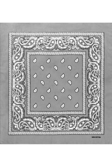 Бандана серая пейсли огурцы
