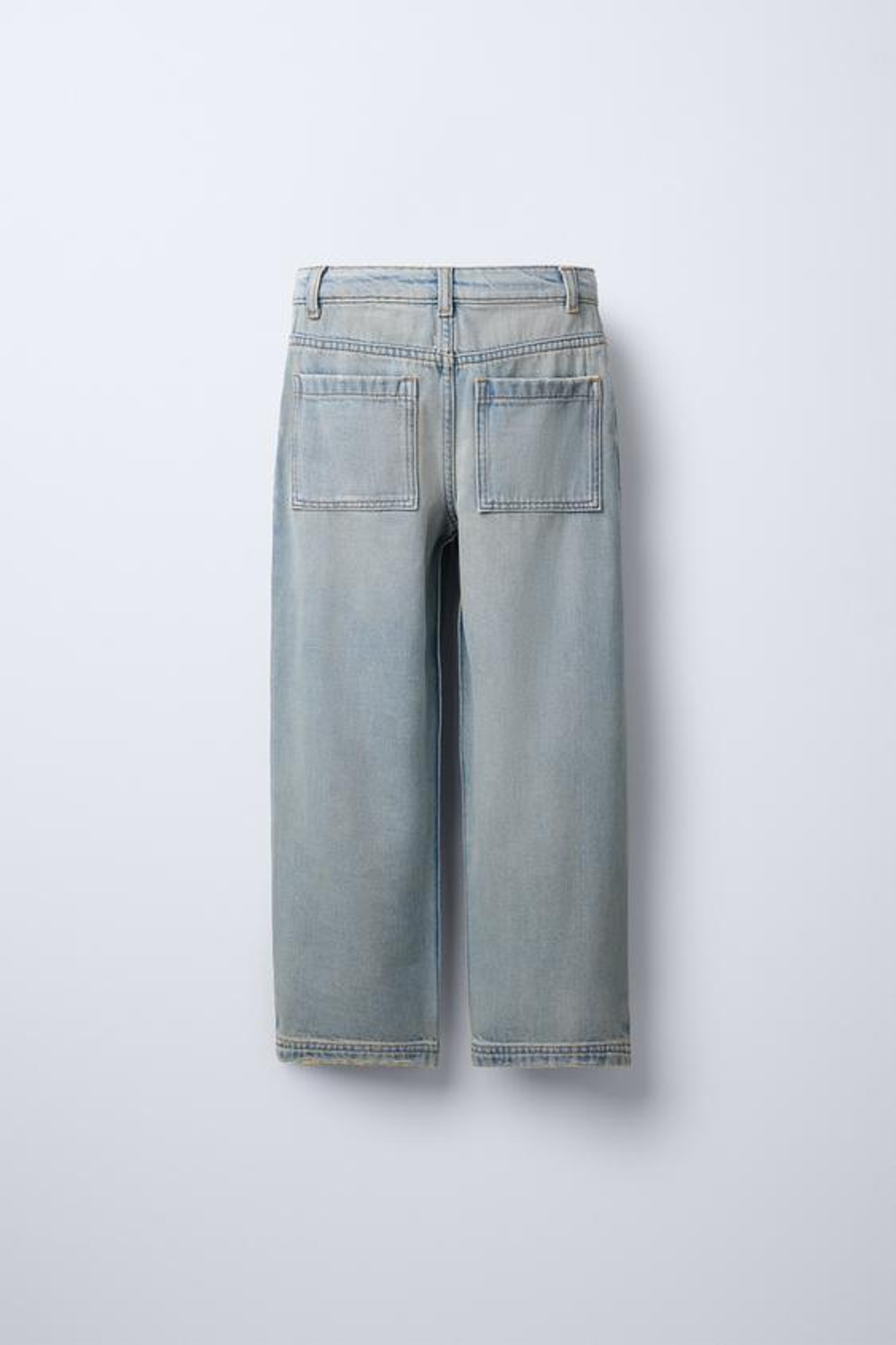 ZARA ДЖИНСЫ RELAXED BAGGY, ГОЛУБОЙ