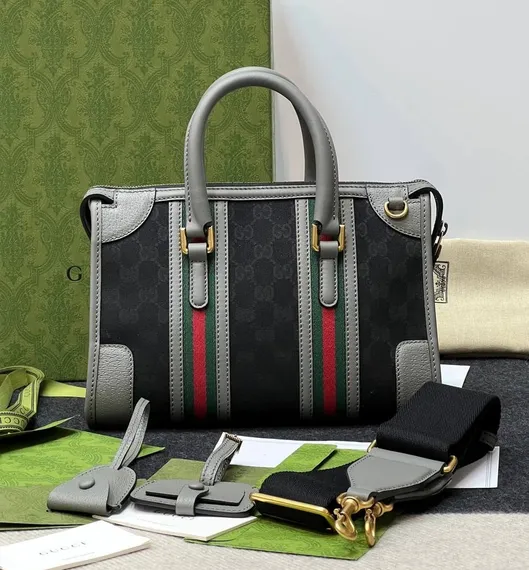 Сумочка женская Gucci Bauletto маленького размера серый