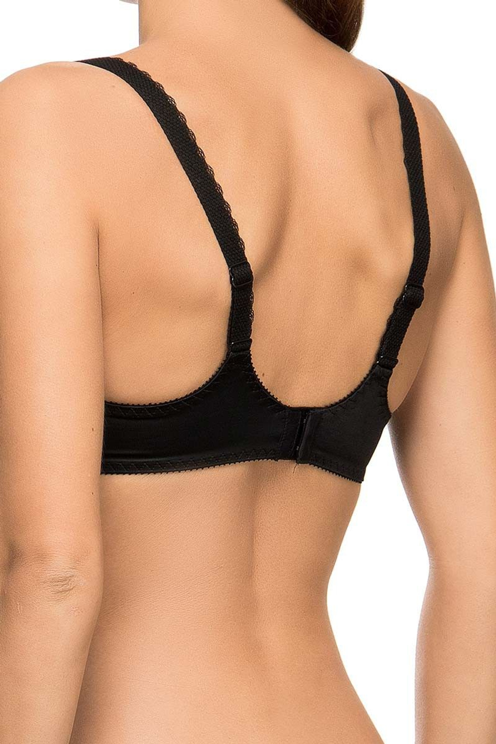 Бюстгальтер Ashley с мягкой чашкой, украшенной вышивкой (Размер: 80F) (Цвет: черный)