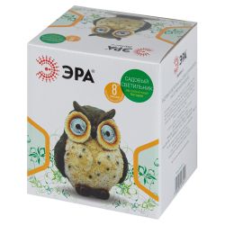 ERAFYS01-12 ЭРА Садовый светильник Сова коричневая на солнечной батарее, полистоун, 13 см