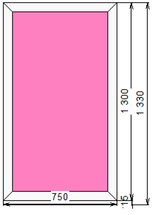 Пластиковое окно 1300 х 750 ТермА Эко