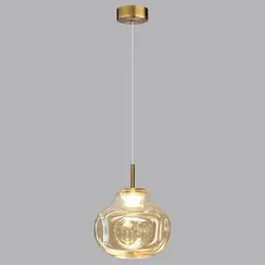 5097/4L PENDANT ODL25 421 античн.бронза/янтарный/металл/стекло Подвес LED 4W 4000K 388Лм VASO