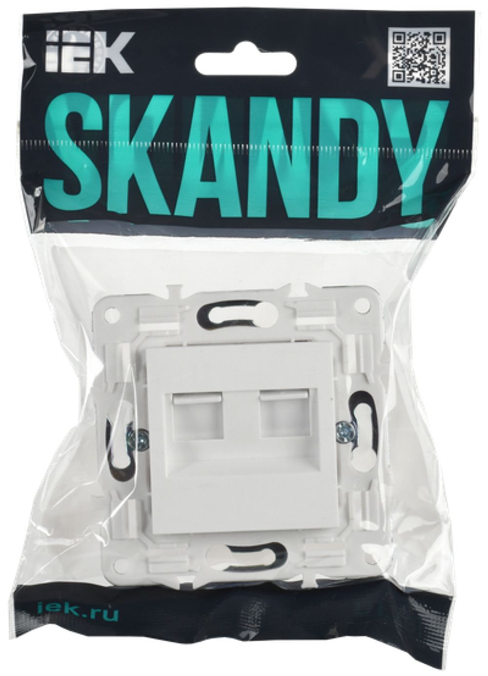 SKANDY Розетка компьютерная двойная RJ45 кат.6 SK-K04W арктический белый IEK