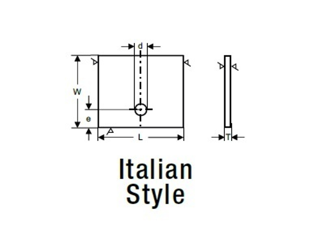 HW заготовка под профилирование 20х35,4х2 d=4.5 e=6.5 T04MG-CR Italian Style TR