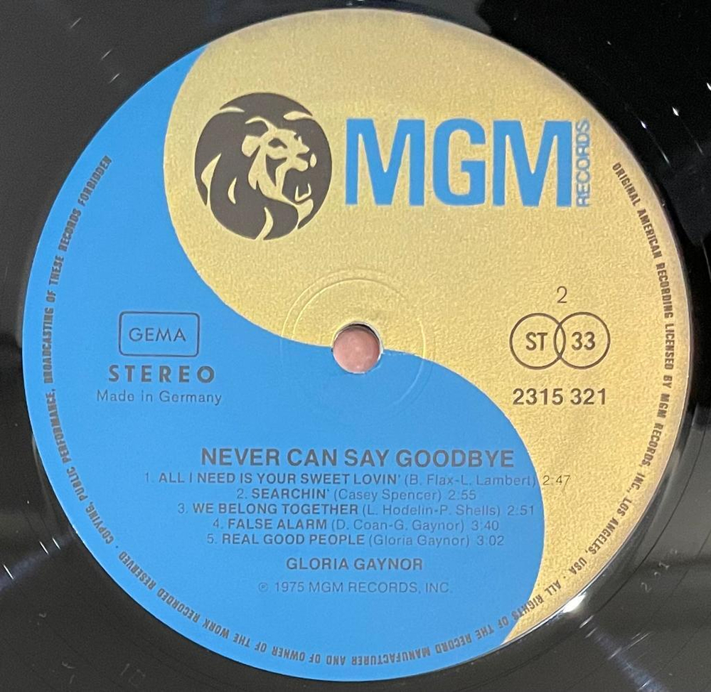Gloria Gaynor- Never Can Say Goodbye (Германия 1975г.)