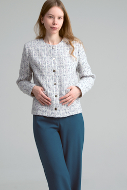 Жакет женский 3883ВПБ, сир.блеск #323СБ043883ВПБ