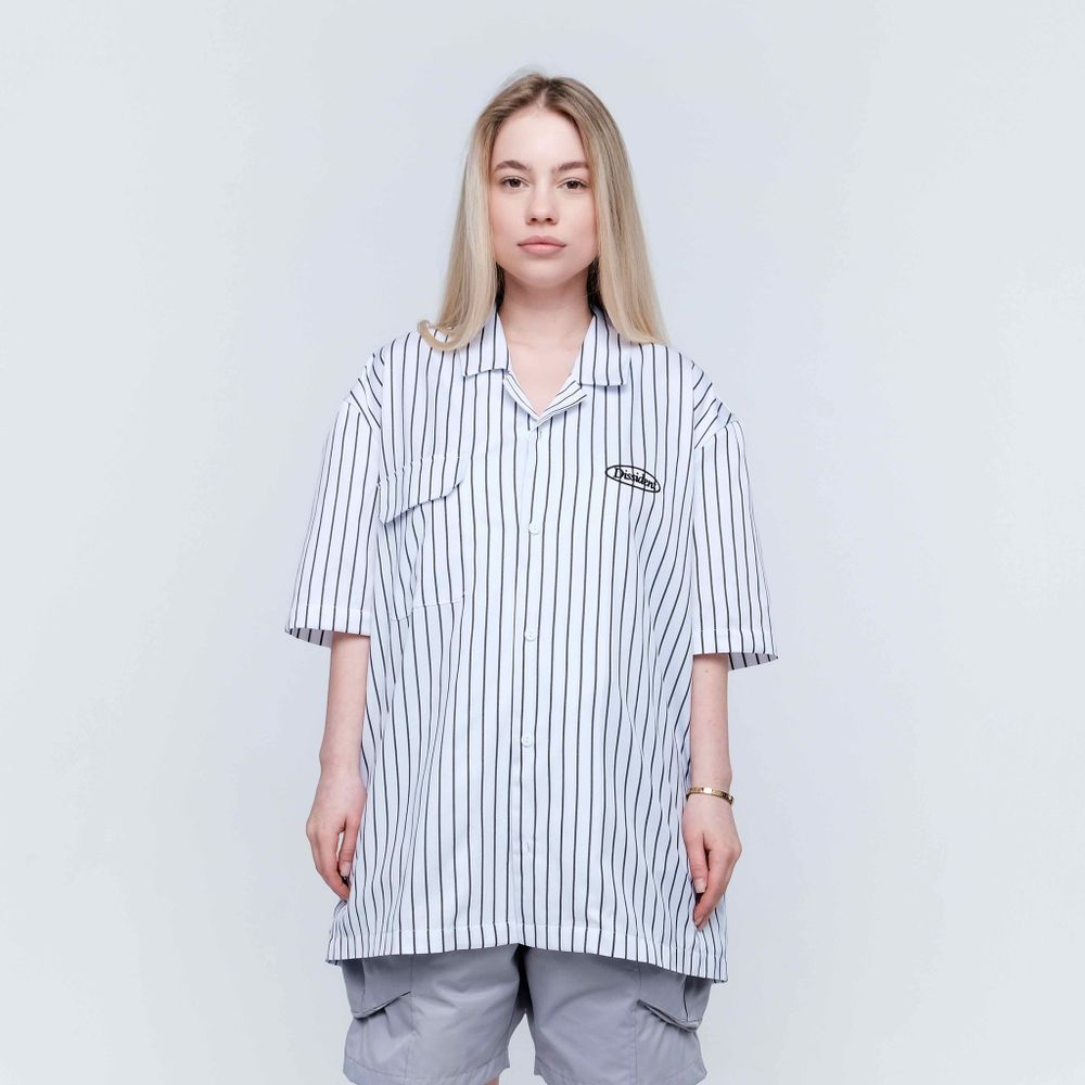 Рубашка Dissident Oval Logo белая