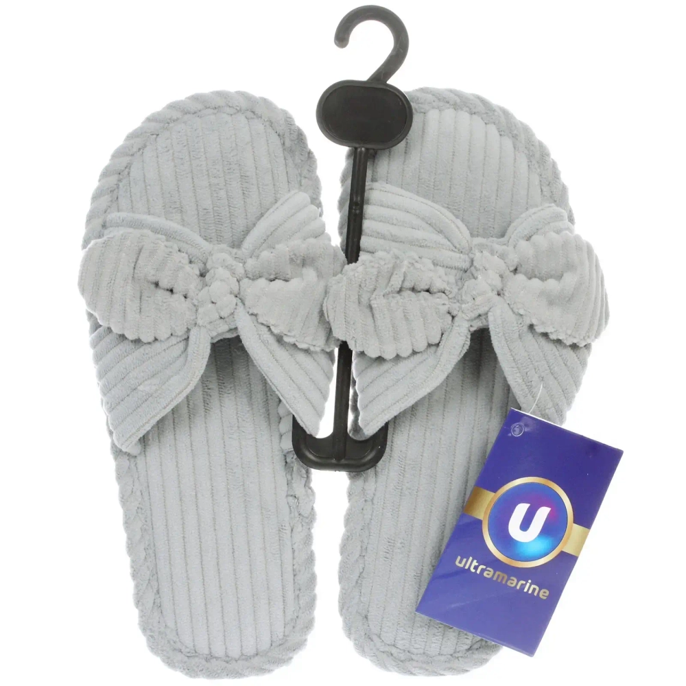 Тапочки женские домашние «COZY», цвет серо-голубой, р-р 36-37