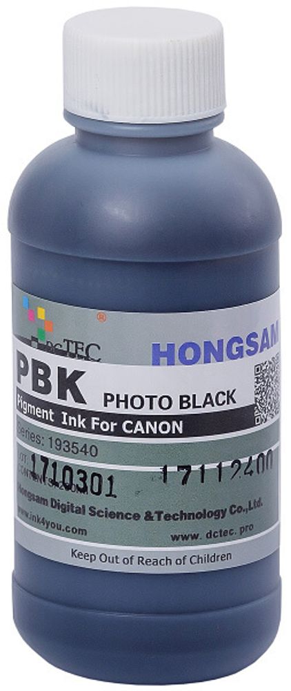 Чернила DCTec — HONGSAM пигментные 193540 для Canon TM-200/300/240/350 Фото черный 200мл.