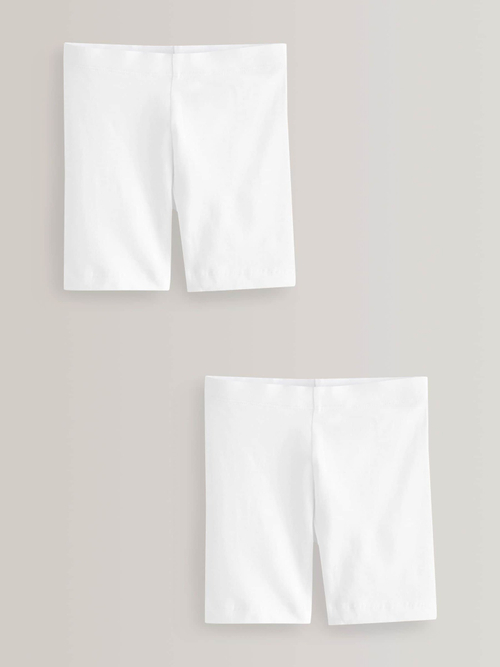 Шорты-велосипедки на обычной посадке для девочки Next 173-051, 2 шт., Белый