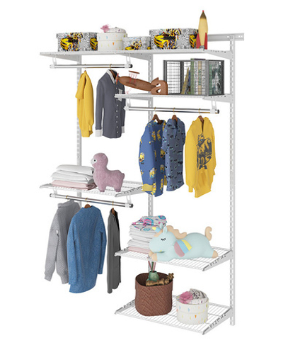 ПРАКТИК Гардеробная система Optima G120 белая, 130x45x205 см