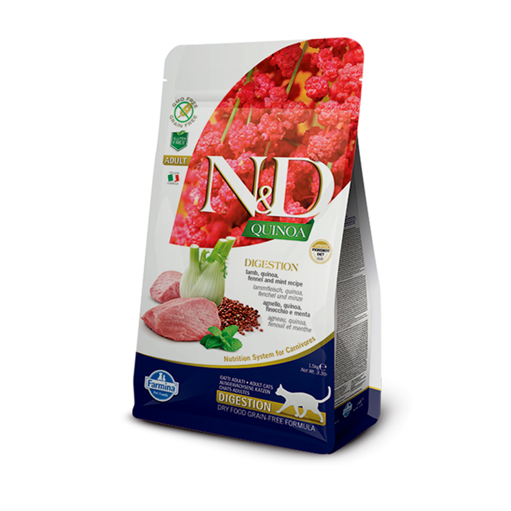 Сухой корм Farmina N&D QUINOA LINE, для кошек, ягненок с киноа, 1.5 кг 09.2024
