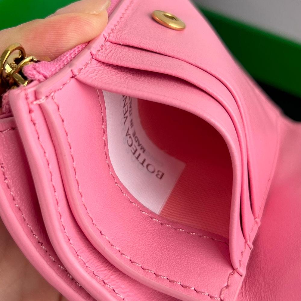 Bottega Veneta Small Intrecciato Bi-Fold Zip Wallet