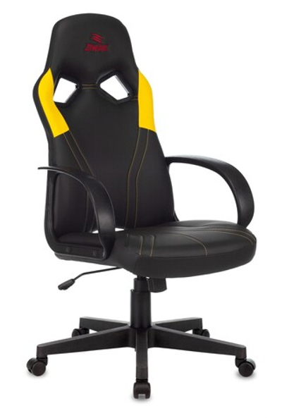 Кресло БЮРОКРАТ Zombie RUNNER черн/желт.