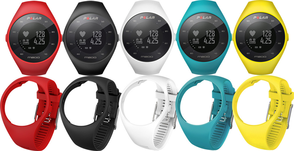 Сменный силиконовый ремешок для POLAR M200 белый, white strap
